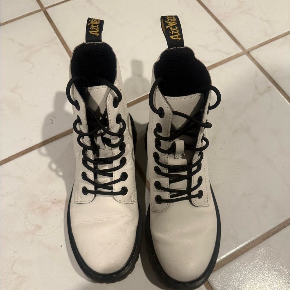 White Dr. Martens woman  boots